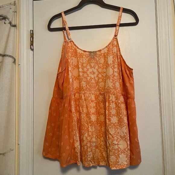 Torrid Size 1 Orange Patterned Tank Top - Picture 6 of 9